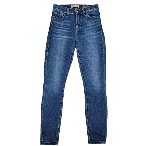 7 for all mankind the ankle skinny b(air) denim blue jeans high rise size 26 - Picture 2 of 8